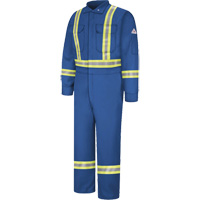 Flame-Resistant Premium Coveralls with Reflective Trim, Size 38, Royal Blue, 12.2 cal/cm² Rideout Tool & Machine Inc.
