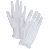 Parade/Waiter's Gloves, Cotton, Hemmed Cuff, X-Large SEE796 | Rideout Tool & Machine Inc.