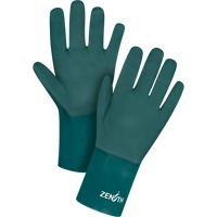 Gants verts &agrave; double enduit, 12" lo, PVC, Doublure en Jersey de coton, 70 mils Rideout Tool & Machine Inc.