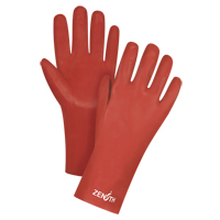 Red Smooth-Finish Chemical-Resistant Gloves, Size 9, 12" L, PVC, Interlock Inner Lining, 47-mil Rideout Tool & Machine Inc.