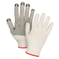 Heavyweight Dotted String Knit Gloves, Poly/Cotton, Single Sided, 7 Gauge, Small SEE939 | Rideout Tool & Machine Inc.