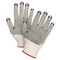 Heavyweight Double-Sided Dotted String Knit Gloves, Poly/Cotton, Double Sided, 7 Gauge, Small SEE943 | Rideout Tool & Machine Inc.