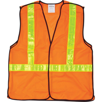 5-Point Tear-Away Traffic Safety Vest, High Visibility Orange, Large, Polyester, CSA Z96 Class 2 - Level 2 SEF098 | Rideout Tool & Machine Inc.
