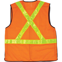 5-Point Tear-Away Traffic Safety Vest, High Visibility Orange, Large, Polyester, CSA Z96 Class 2 - Level 2 SEF098 | Rideout Tool & Machine Inc.