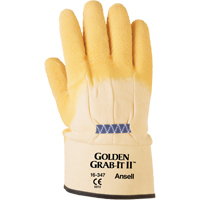 Golden Grab-It&reg; II Gloves, 10/X-Large, Rubber Latex Coating, 13 Gauge, Nylon Shell Rideout Tool & Machine Inc.