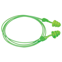 Glide&reg; Trio Reusable Earplugs, Corded, Bulk - Loose, 27 dB NRR, One-Size Rideout Tool & Machine Inc.