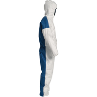 Hooded Coveralls, 4X-Large, Blue/White, Tyvek<sup>®</sup> 400 D SEH063 | Rideout Tool & Machine Inc.