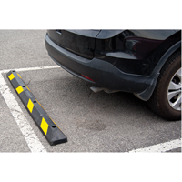 Parking Curb, Rubber, 6' L, Black/Yellow SEH141 | Rideout Tool & Machine Inc.