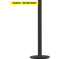 Montant pour syst&egrave;me Advance TensaBarrier, Acier, 36" h, Ruban Noir/Jaune, Longueur du ruban 7,5' Rideout Tool & Machine Inc.
