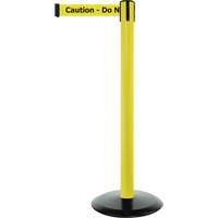 Montant pour syst&egrave;me Advance TensaBarrier, Acier, 36" h, Ruban Noir/Jaune, Longueur du ruban 7,5' Rideout Tool & Machine Inc.