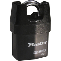 ProSeries&reg; Shrouded Padlock, Black, Keyed Different, Laminated Steel, 2-3/8" Width Rideout Tool & Machine Inc.