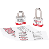 Zenex™ Thermoplastic Photo Padlock Identification Labels SEJ533 | Rideout Tool & Machine Inc.