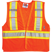 Vestes de s&eacute;curit&eacute; pour la circulation, Orange haute visibilit&eacute;, Moyen/Petit, Polyester Rideout Tool & Machine Inc.
