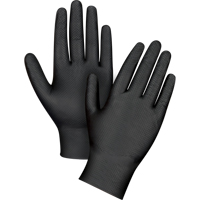 Heavyweight Tactile Grip Examination Gloves, Medium, Nitrile, 8-mil, Powder-Free, Black SEK262 | Rideout Tool & Machine Inc.