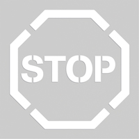 Floor Marking Stencils - Stop, Pictogram, 20" x 20" SEK519 | Rideout Tool & Machine Inc.