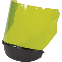 V-Gard<sup>®</sup> Visor with Chin Protector for Arc Flash Application, Polycarbonate, Green Tint, Meets ANSI Z87+ SEL108 | Rideout Tool & Machine Inc.