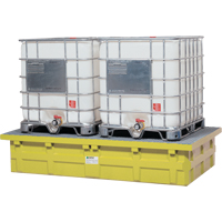 Double IBC Low-Top Without Drain, 385 US gal. Spill Capacity, 110" x 55" x 20" Rideout Tool & Machine Inc.