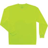 GloWear 8091 Non-Certified Long Sleeve T-Shirt, Polyester, Small, High Visibility Lime-Yellow Rideout Tool & Machine Inc.