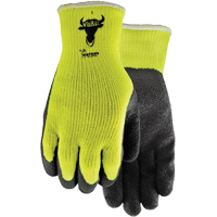 330 Visibull Gloves, 7/Small, Rubber Latex Coating, Polyester Shell Rideout Tool & Machine Inc.