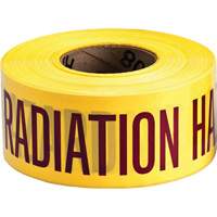 Barricade Tape, English, 3" W x 1000' L, 3 mils, Magenta on Yellow Rideout Tool & Machine Inc.