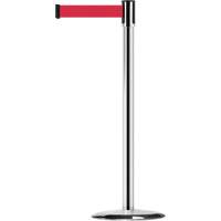 Montant pour barri&egrave;re Slimline TensaBarrier, Acier, 38" h, Ruban Rouge, Longueur du ruban 7,5' Rideout Tool & Machine Inc.