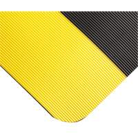 Tapis ondul&eacute; pour tableau de contr&ocirc;le no 702, 3' la x 10' lo, 1/4" &eacute;paisseur, Noir/Jaune, PVC Rideout Tool & Machine Inc.