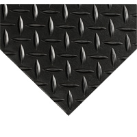 Tapis Diamond-Plate pour tableau de contr&ocirc;le no 701, 2' la x 10' lo, 1/4" &eacute;paisseur, Noir, PVC Rideout Tool & Machine Inc.