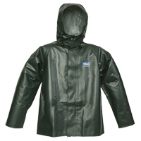 Journeyman Chemical Resistant Rain Jacket, Small, Green, Polyester/PVC SFI873 | Rideout Tool & Machine Inc.