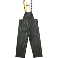 Journeyman Chemical Resistant Rain Bib Pants, Small, Green, Polyester/PVC SFI879 | Rideout Tool & Machine Inc.