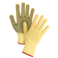 Dotted Seamless String Knit Gloves, Size Small/7, 7 Gauge, PVC Coated, Kevlar<sup>®</sup> Shell, ASTM ANSI Level A2/EN 388 Level 3 SFP796 | Rideout Tool & Machine Inc.