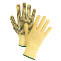 Dotted Seamless String Knit Gloves, Size Medium/8, 7 Gauge, PVC Coated, Kevlar<sup>®</sup> Shell, ASTM ANSI Level A2/EN 388 Level 3 SFP797 | Rideout Tool & Machine Inc.
