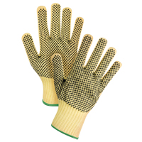 Double-Sided Dotted Seamless String Knit Gloves, Size Medium/8, 7 Gauge, PVC Coated, Kevlar<sup>®</sup> Shell, ASTM ANSI Level A2/EN 388 Level 3 SFP801 | Rideout Tool & Machine Inc.