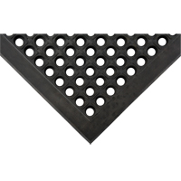 Tapis antifatigue, &agrave; fentes, 3' x 5' x 7/8", Noir, Caoutchouc naturel Rideout Tool & Machine Inc.