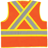 5-Point Tear-Away Premium Safety Vest , High Visibility Orange, Large/X-Large, Polyester, CSA Z96 Class 2 - Level 2 SFQ532 | Rideout Tool & Machine Inc.