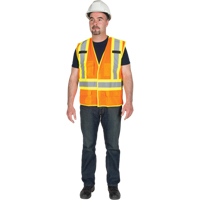5-Point Tear-Away Premium Safety Vest , High Visibility Orange, Large/X-Large, Polyester Rideout Tool & Machine Inc.
