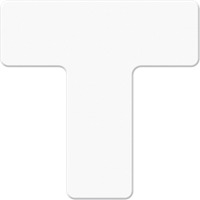 Armor Stripe Lean/5S Markers, T, 6" L x 6" W, White, Plastic Rideout Tool & Machine Inc.