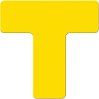 Armor Stripe Lean/5S Markers, T, 6" L x 6" W, Yellow, Plastic Rideout Tool & Machine Inc.