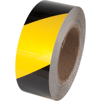 Tuff Mark&reg; Floor Marking Tape, 2" x 100', Polyester, Black and Yellow Rideout Tool & Machine Inc.