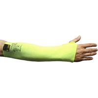 Cut Resistant Sleeve with Thumbhole, Taeki 5™, 18", EN 388 Level 4, High Visibility Yellow SFQ716 | Rideout Tool & Machine Inc.