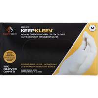 KeepKleen&reg; Disposable Medical Exam Grade Gloves, Large, Latex, 5-mil, Powder-Free, White, Class 2 Rideout Tool & Machine Inc.