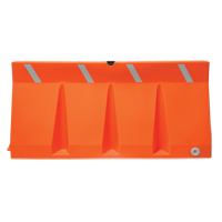 Traffic Barriers, Water-Filled, 69.75" L x 33.75" H, Orange SFV004 | Rideout Tool & Machine Inc.