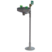 Eye/Face Wash Station with Stainless Bowl, Pedestal Installation, Stainless Steel Bowl SFV156 | Rideout Tool & Machine Inc.