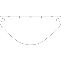 Visi&egrave;re d&eacute;coup&eacute;e &agrave; l'emporte-pi&egrave;ce Dynamic, PETG, Teinte Transparent Rideout Tool & Machine Inc.