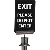 "Exit: Please Do Not Enter" Crowd Control Sign, 11" x 7", Plastic, English Rideout Tool & Machine Inc.