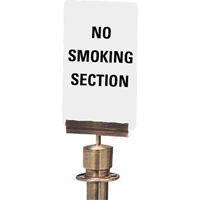 Enseigne de contrôle des foules « No Smoking Section », 11" x 7", Plastique, Anglais SG139 | Rideout Tool & Machine Inc.