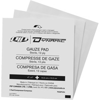 Gaze Dynamic, Tampon, 4" lo x 4" la, St&eacute;rile, Dispositif m&eacute;dical Classe 1 Rideout Tool & Machine Inc.