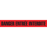 Barricade Tape, French, 3" W x 1000' L, 3 mils, Black on Red SGC183 | Rideout Tool & Machine Inc.