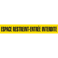 Barricade Tape, French, 3" W x 1000' L, 3 mils, Black on Yellow SGC184 | Rideout Tool & Machine Inc.