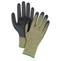 Gants &eacute;lastiques sans coutures r&eacute;sistants &agrave; la coupe noir & jaune, Taille Moyen/8, Calibre 13, Rev&ecirc;tement Mousse de nitrile, Enveloppe en Aramide, ASTM ANSI niveau A6 Rideout Tool & Machine Inc.