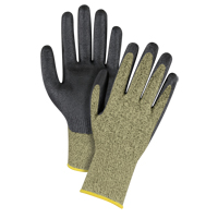 Gants &eacute;lastiques sans coutures r&eacute;sistants &agrave; la coupe noir & jaune, Taille 2T-Grand/11, Calibre 13, Rev&ecirc;tement Mousse de nitrile, Enveloppe en Aramide, ASTM ANSI niveau A6 Rideout Tool & Machine Inc.